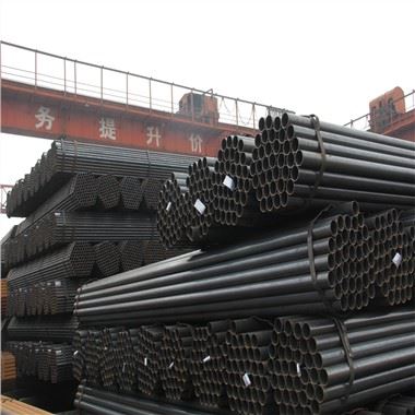 Baja Karbon Lurus ERW Welded Black Steel Round Tube