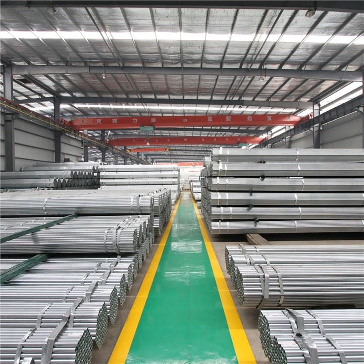 JIS G3444 Pipa Tabung Perancah Galvanis GI 48,3 * 2,4 * 6000mm